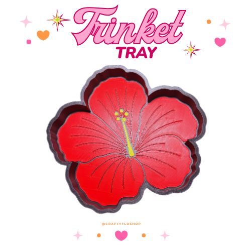 Flor de maga / Amapola inspired 3D Printed Trinket Tray | Trinket Dish| Jewelry & Desk Catchall Dish |  Decor
