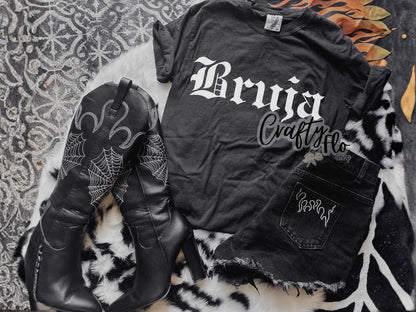 Bruja Sweatshirt or T-shirt - halloween Graphic Tee - Unisex Fabric - Ideal for Holiday Fashion - True to Size Fit - Pullover