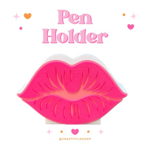 Lips Inspired Desk Organizer| Pen and Pencil Holder Custom 3D Printed Brush Holder Office Study Stationery Desktop Storage Marker Organizer