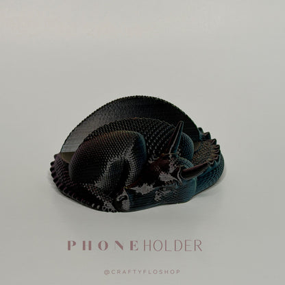 3D Printed Sleeping Dragon Phone Stand – Silk PLA Desk Accessory