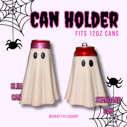 Ghost inspired 12oz Can Holder – 3D Printed – Spooky Season Can Holder Energy drink Holder
