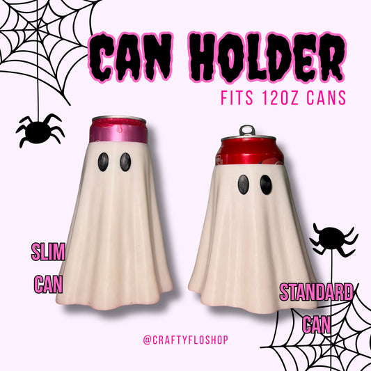 Ghost inspired 12oz Can Holder – 3D Printed – Spooky Season Can Holder Energy drink Holder
