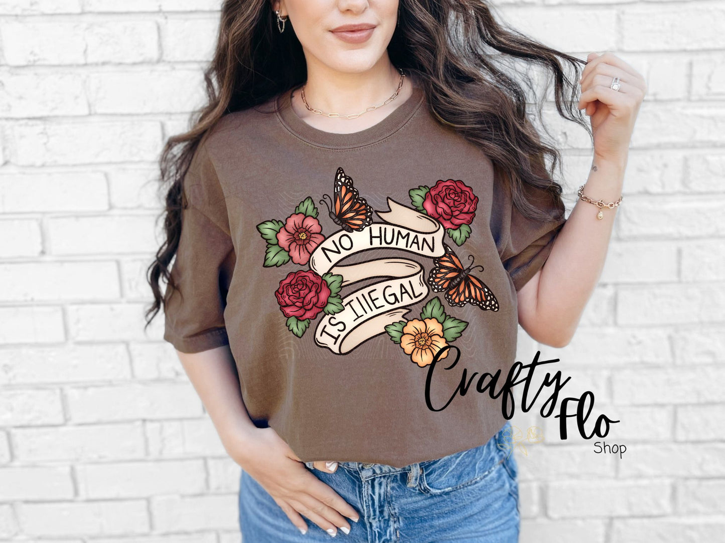 No Human is Illegal T-shirt- apparel | Unisex Fabric, Comfortable Fit, activism - Pullover