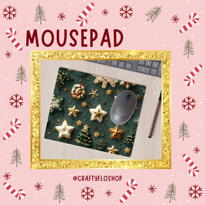 Christmas cookies inspired Mouse Pad| anime office essentials| cute Mouse pad