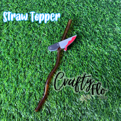 scary knife inspired Straw Topper| Halloween Inspired 3D Printed Straw Toppers Drinkware Accessories Customized Stylish