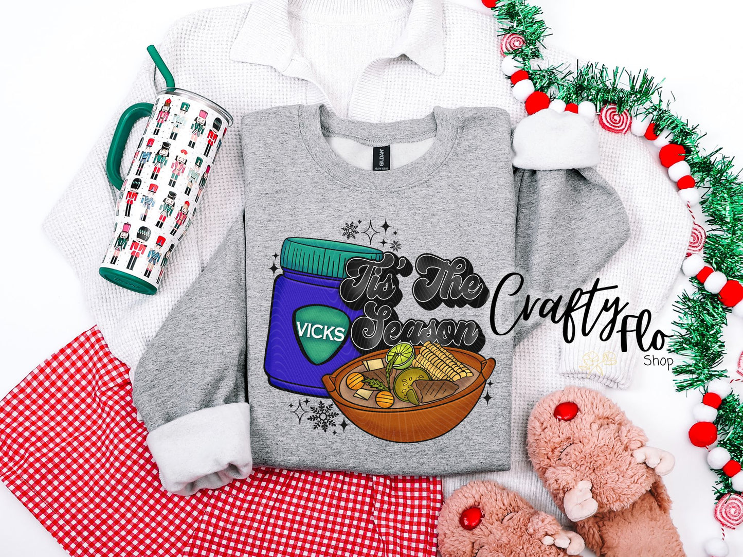 Navidad asopao' season Sweatshirt - Unisex Fabric - Ideal for Holiday Fashion - True to Size Fit - Pullover Womenswear Garment