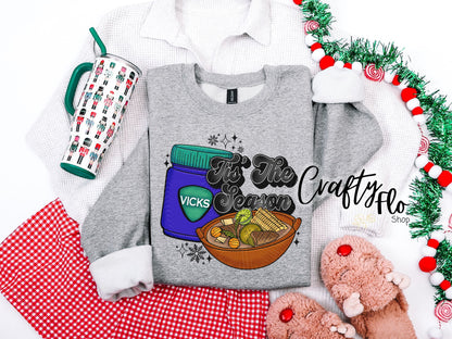 Navidad asopao' season Sweatshirt - Unisex Fabric - Ideal for Holiday Fashion - True to Size Fit - Pullover Womenswear Garment