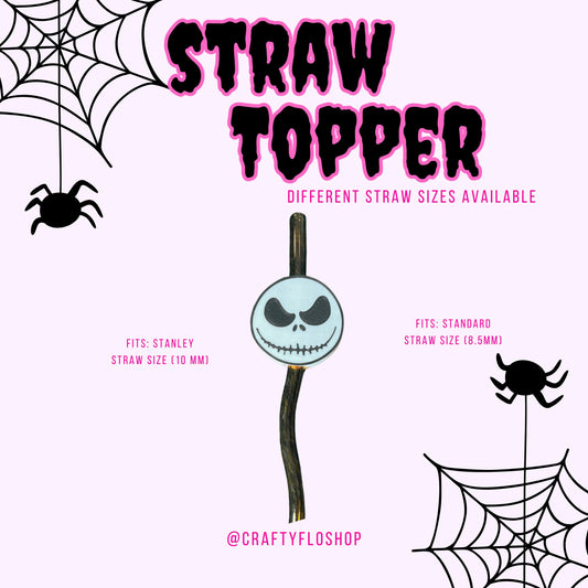 Skellington Straw Topper| Halloween Inspired 3D Printed Straw Toppers Drinkware Accessories Customized Stylish