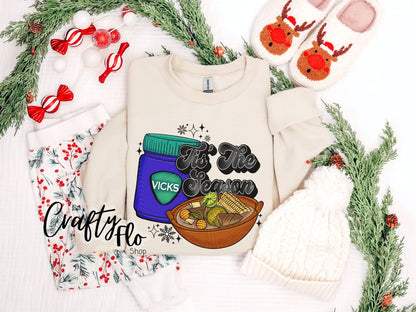 Navidad asopao' season Sweatshirt - Unisex Fabric - Ideal for Holiday Fashion - True to Size Fit - Pullover Womenswear Garment