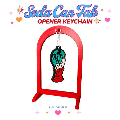 Y si Si? Mexico Inspired Soda can keychain, easy can tab opener, save your nails, keychains, arthritis friendly, cute can tab opener