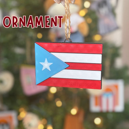 Puerto Rican Christmas Ornament – 3D Printed Boricua Figurine for Holiday Tree