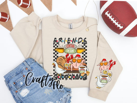 Friendsgiving sweatshirt| fall season | thanksgiving sweatshirt | friend gift christmas sweatshirt
