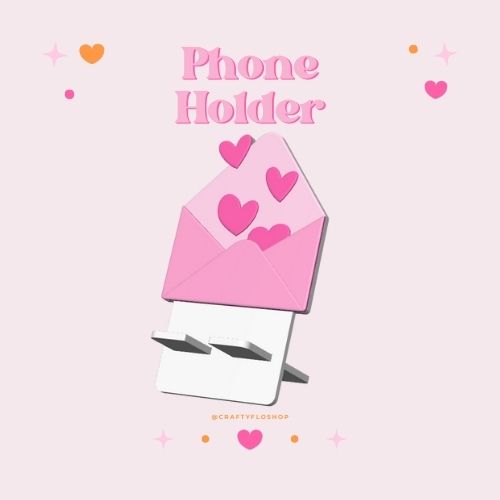 Love Letter Phone Stand: 3D Printed Desk Accessory for Kindle, iPhone & Android