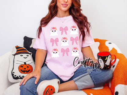 Girly Coquette Ghouls Graphic T-shirt | friends gift | comfort colors shirt