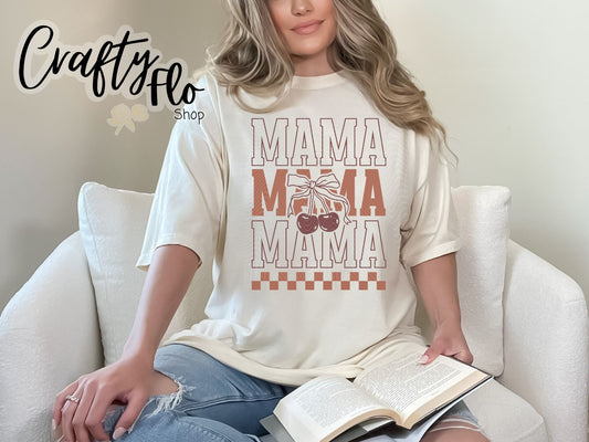 Coquette Cherry Mama T-shirt - Mothers Day Graphic Tee - Unisex Fabric - True to Size Fit - Pullover - Top, Tshirt