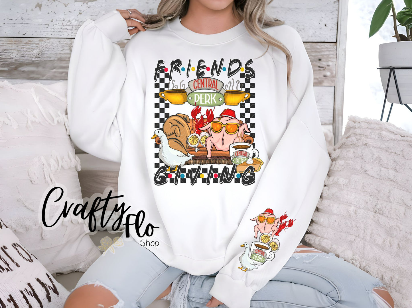 Friendsgiving sweatshirt| fall season | thanksgiving sweatshirt | friend gift christmas sweatshirt