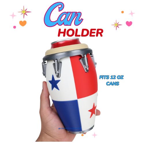 Panama Conga inspired 12oz Can Holder – 3D Printed –  Tumbler Style Can Holder Energy drink Holder