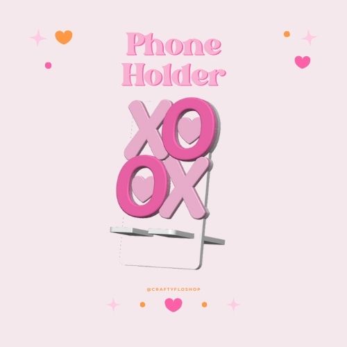 XO's Phone Stand: 3D Printed Desk Accessory for Kindle, iPhone & Android