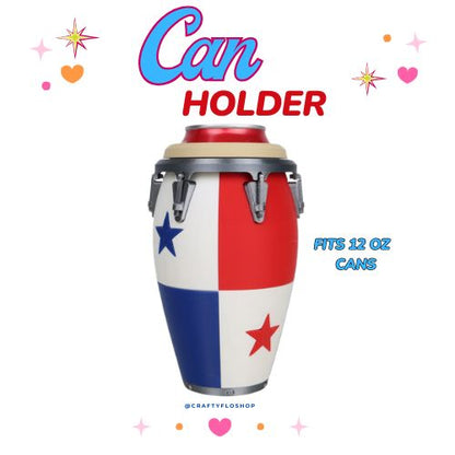 Panama Conga inspired 12oz Can Holder – 3D Printed –  Tumbler Style Can Holder Energy drink Holder