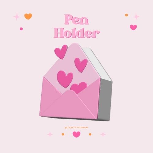 Love Letter Inspired Desk Organizer| Pen and Pencil Holder Custom 3D Printed Brush Holder Office Study Stationery Desktop Storage Marker Organizer