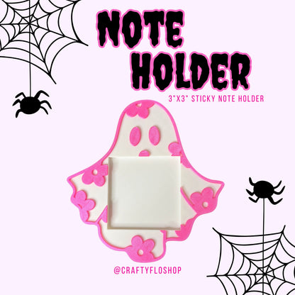 Cute Ghost Desk Organizer| Note Holder Custom 3D Printed sticky note Holder Office Study Stationery Desktop Storage