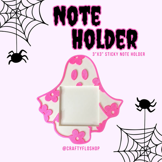 Cute Ghost Desk Organizer| Note Holder Custom 3D Printed sticky note Holder Office Study Stationery Desktop Storage