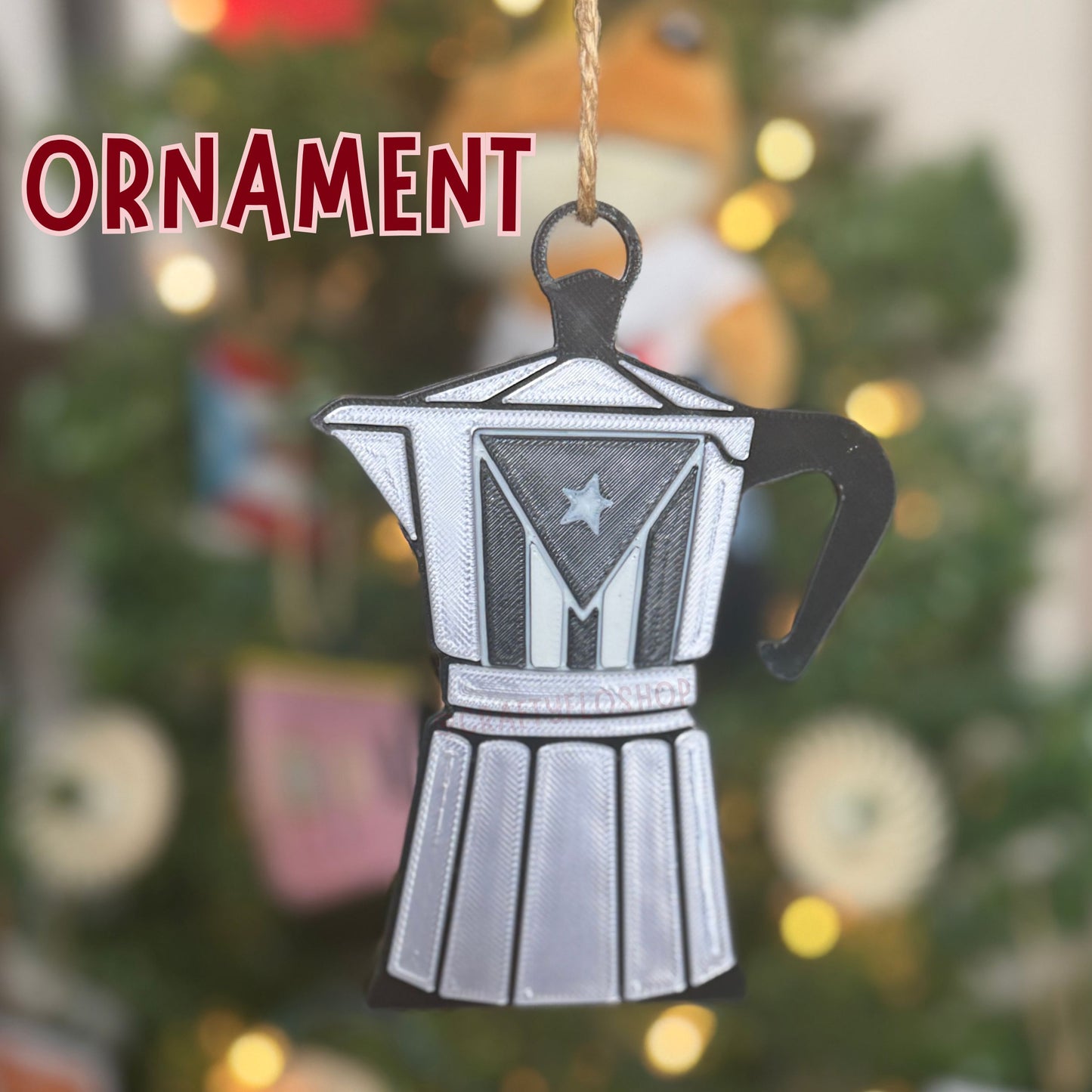 Puerto Rican Christmas Ornament – 3D Printed Boricua Figurine for Holiday Tree