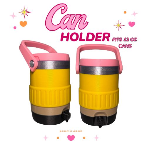 12oz Can Holder with Handle – 3D Printed – Cute Teacher Tumbler Style Can Holder Energy drink Holder