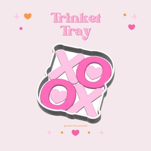 3D Printed XO's Trinket Tray | Trinket Dish| Jewelry & Desk Catchall Dish | Valentine Decor