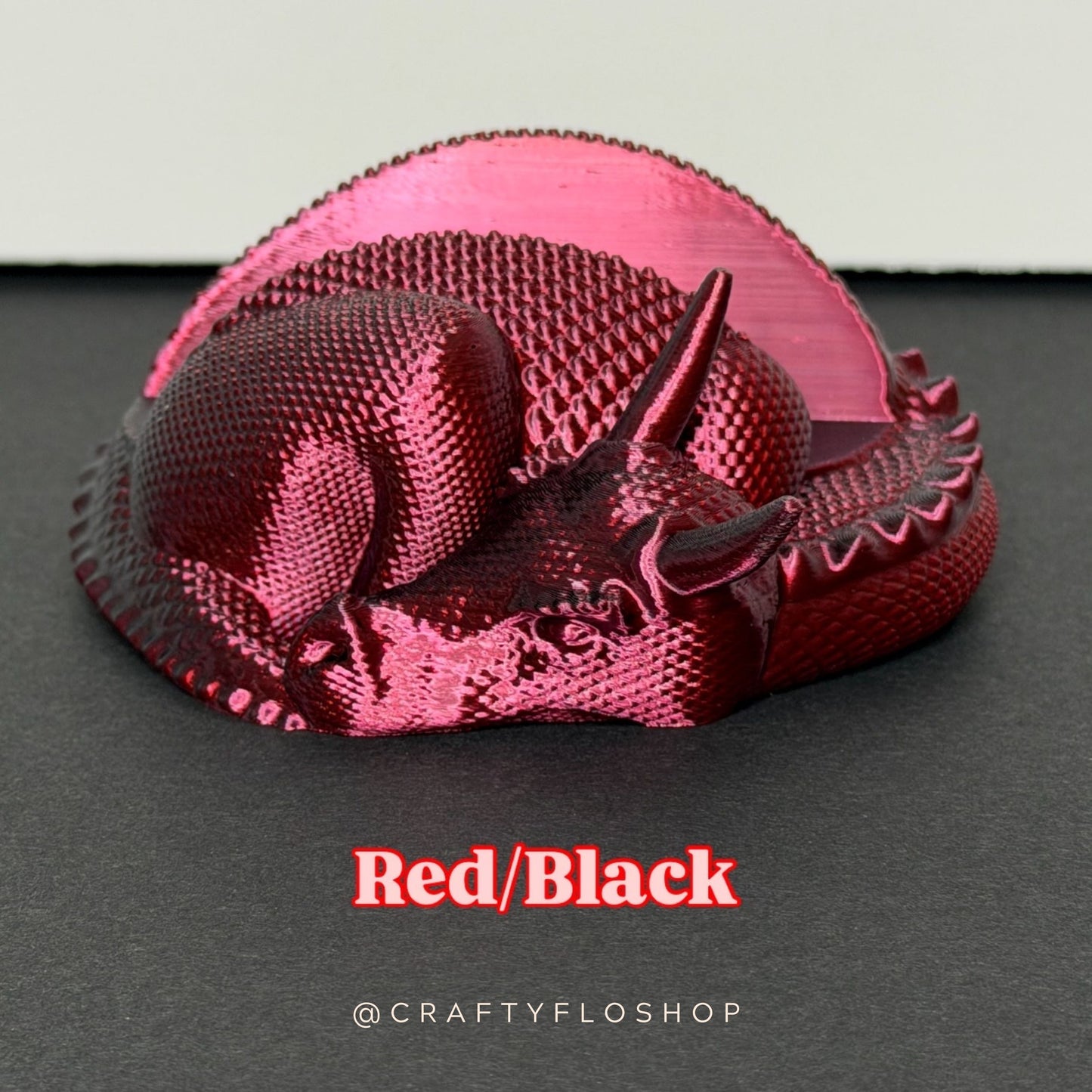 3D Printed Sleeping Dragon Phone Stand – Silk PLA Desk Accessory