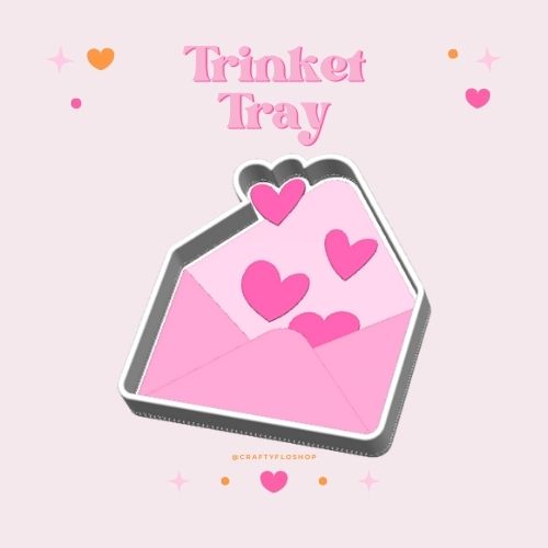 3D Printed Love Letters Trinket Tray | Trinket Dish| Jewelry & Desk Catchall Dish | Valentine Decor