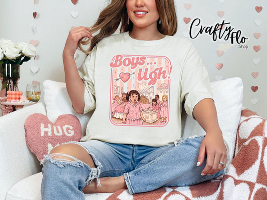 Boys Ugh Graphic T-shirt- apparel | Unisex Fabric, Comfortable Fit, Valentines - Pullover