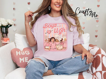 Boys Ugh Graphic T-shirt- apparel | Unisex Fabric, Comfortable Fit, Valentines - Pullover