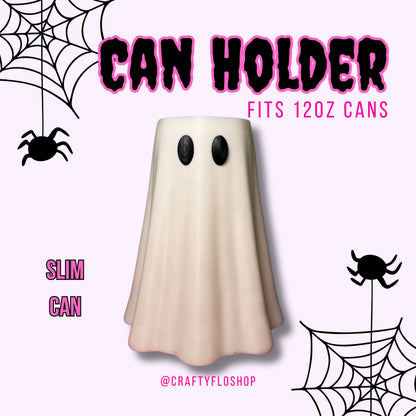 Ghost inspired 12oz Can Holder – 3D Printed – Spooky Season Can Holder Energy drink Holder