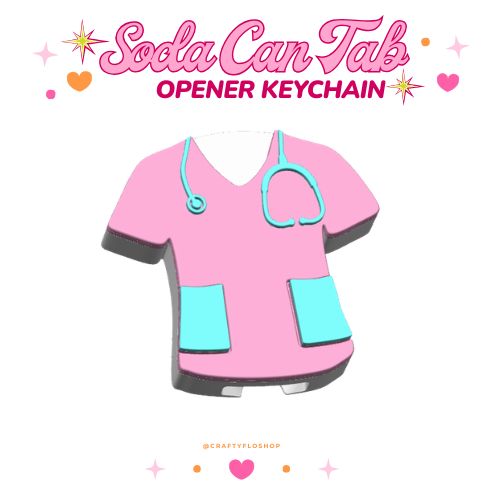 Scrubs Soda can keychain, easy can tab opener, save your nails, keychains, arthritis friendly, cute can tab opener
