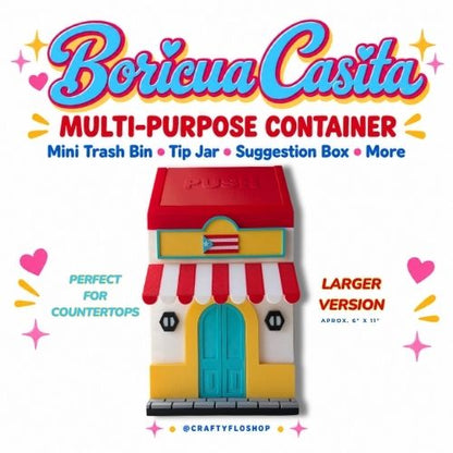 Boricua Casita – Multi-Purpose Desktop/ Countertop Container