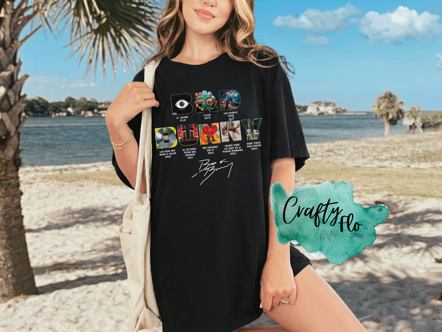 Bad Bunny Album Eras Inspired Unisex T-shirt -Front and back graphic- Playful Design, Casual Style, Versatile for Casual Outings, True to Size Fit - Fabric -Graphic Tops