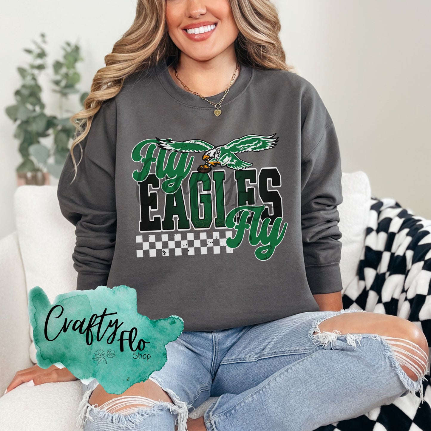 Go Birds Sports Graphic Sweatshirt - Unisex Fabric, Comfortable Fit, Perfect for Football Season - Pullover