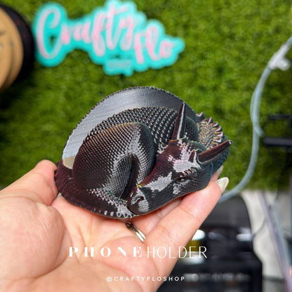 3D Printed Sleeping Dragon Phone Stand – Silk PLA Desk Accessory