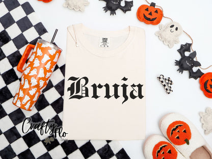 Bruja Sweatshirt or T-shirt - halloween Graphic Tee - Unisex Fabric - Ideal for Holiday Fashion - True to Size Fit - Pullover