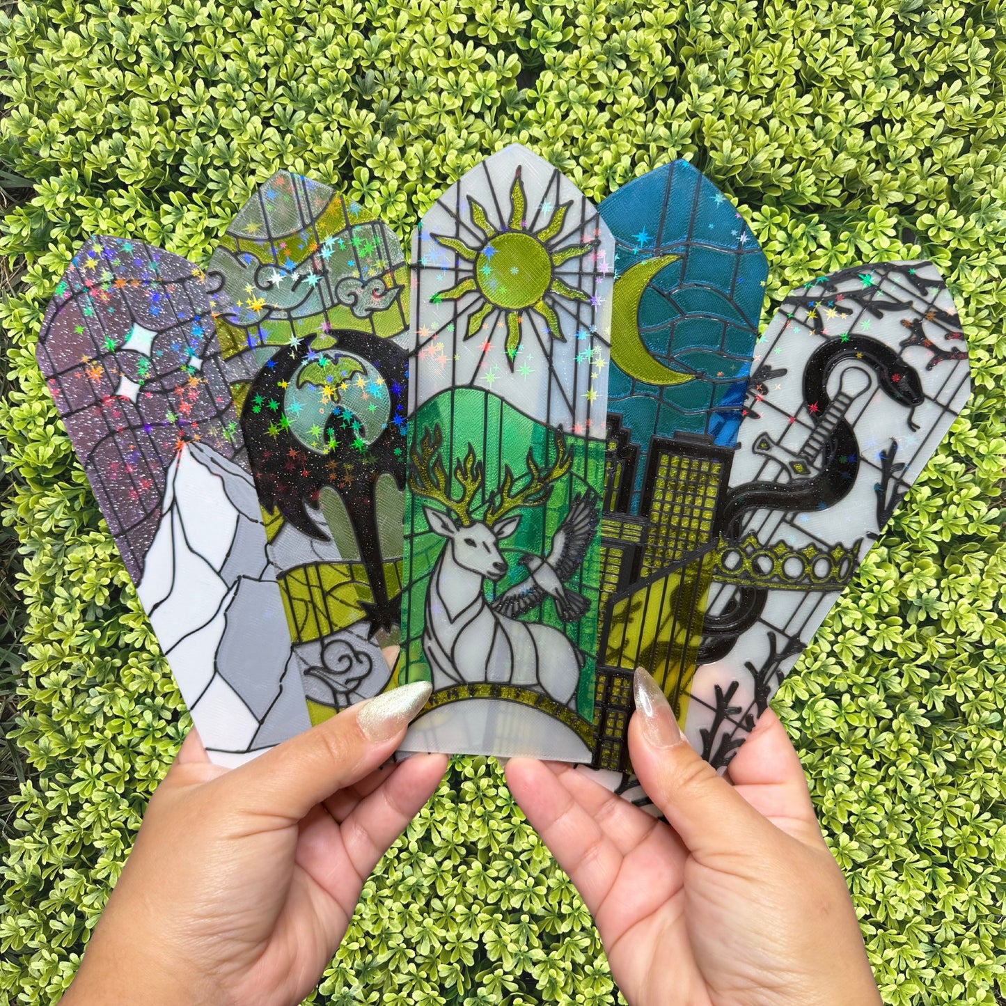 Faux Stained Glass Book Nook