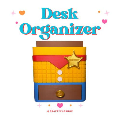 Toy Friend Inspired Desk Organizer| Pen and Pencil | bookmark Holder Custom 3D Printed Brush Holder Office Study Stationery Desktop Storage Marker Organizer