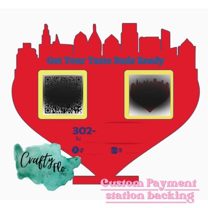 Custom NFC Smart Tap Payment Station – Tap to Pay Sign | Contactless Checkout Display | Smart Tap | NFC | Custom QR Code Stand