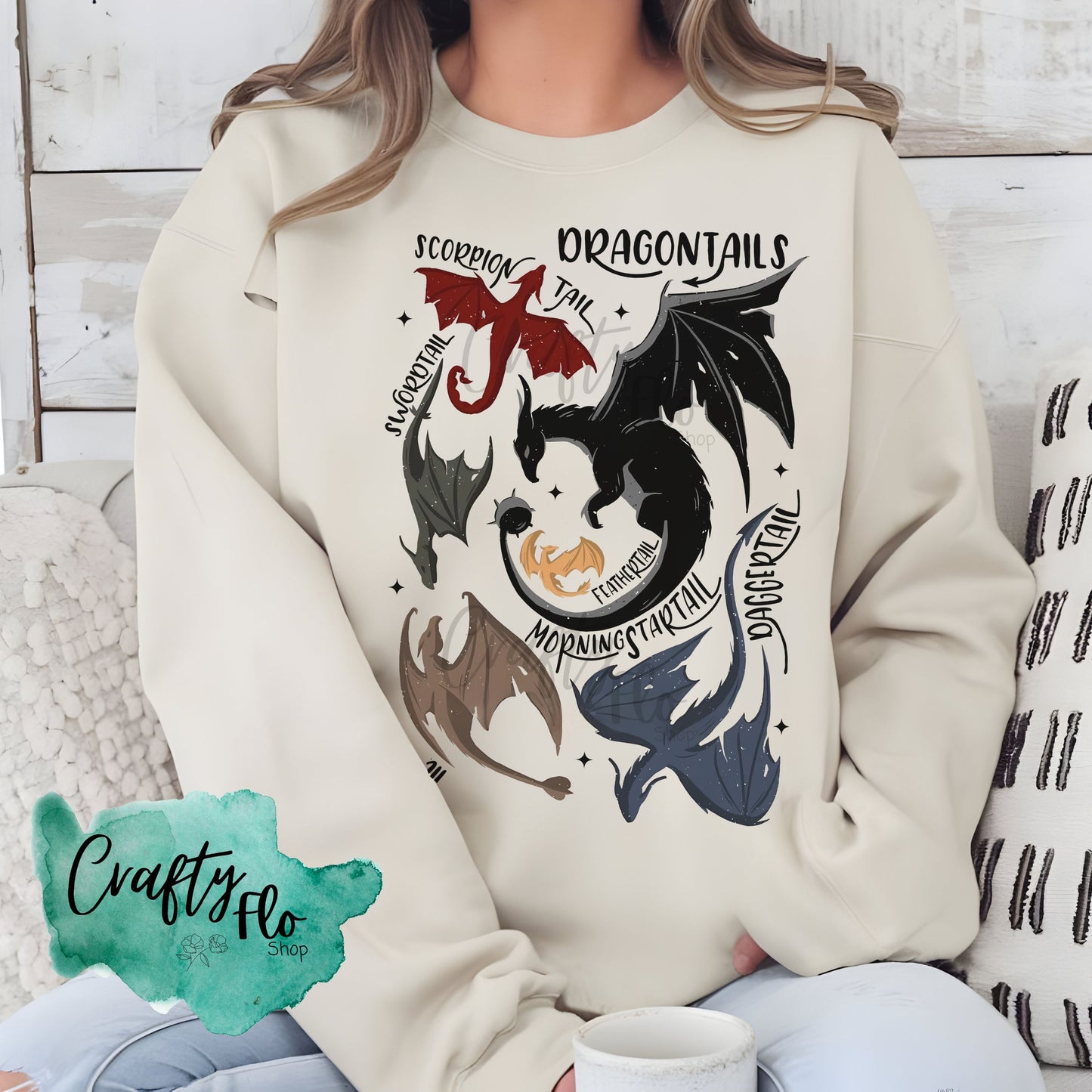 Dragon Tails Unisex T-shirt - Playful Design, Casual Style, Versatile for Casual Outings, True to Size Fit - Fabric -Graphic Tops sweatshirt