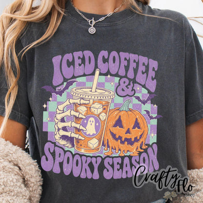 Iced coffee Spooky season Graphic Sweatshirt or Tshirt- apparel | Unisex Fabric, Comfortable Fit, Valentines - Pullover