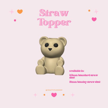 Valentines  inspired 3D Printed Straw Toppers Drinkware Accessories Customized Stylish