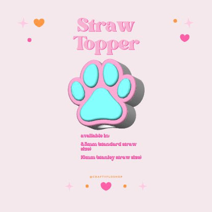 Valentines  inspired 3D Printed Straw Toppers Drinkware Accessories Customized Stylish