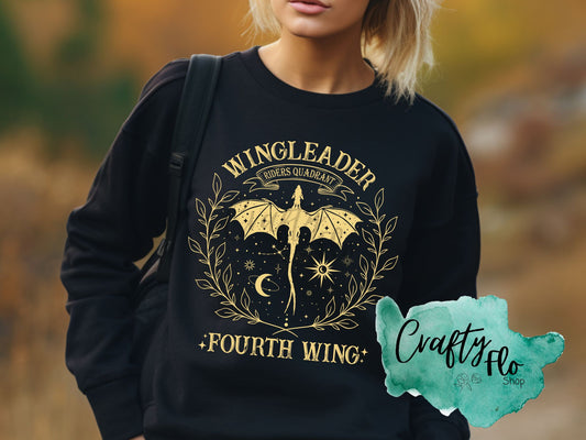 Wingleader dragons book inspired graphic Sweatshirt with front and back graphic | unisex sweatshirt| Christmas sweatshirt