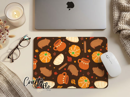 Mexican Pumpkin Conchas inspired Mouse Pad| anime office essentials| cute Mouse pad