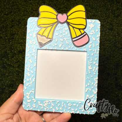 Coquette Pencil Bow 3D Printed Sticky Note Composition Notebook inspired